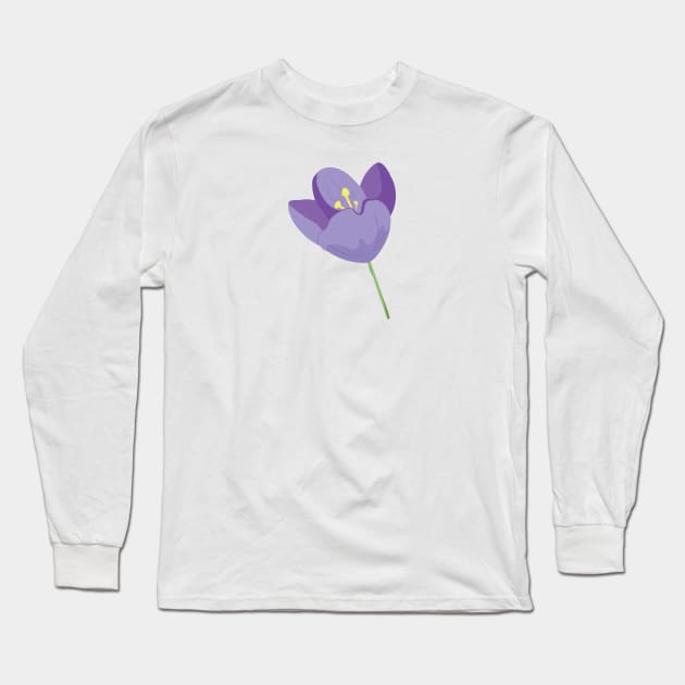 Blue Tulip Long Sleeve T-Shirt by Madelyn_Frere